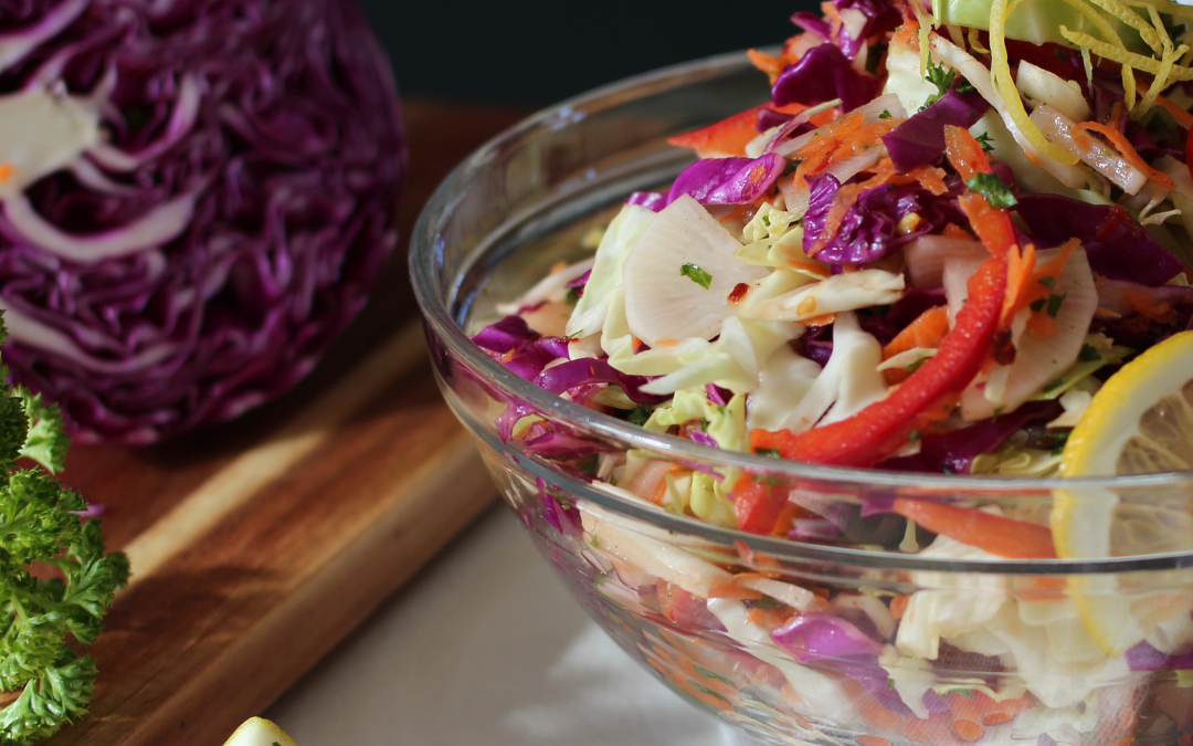 Lemony Cabbage Carrot Slaw