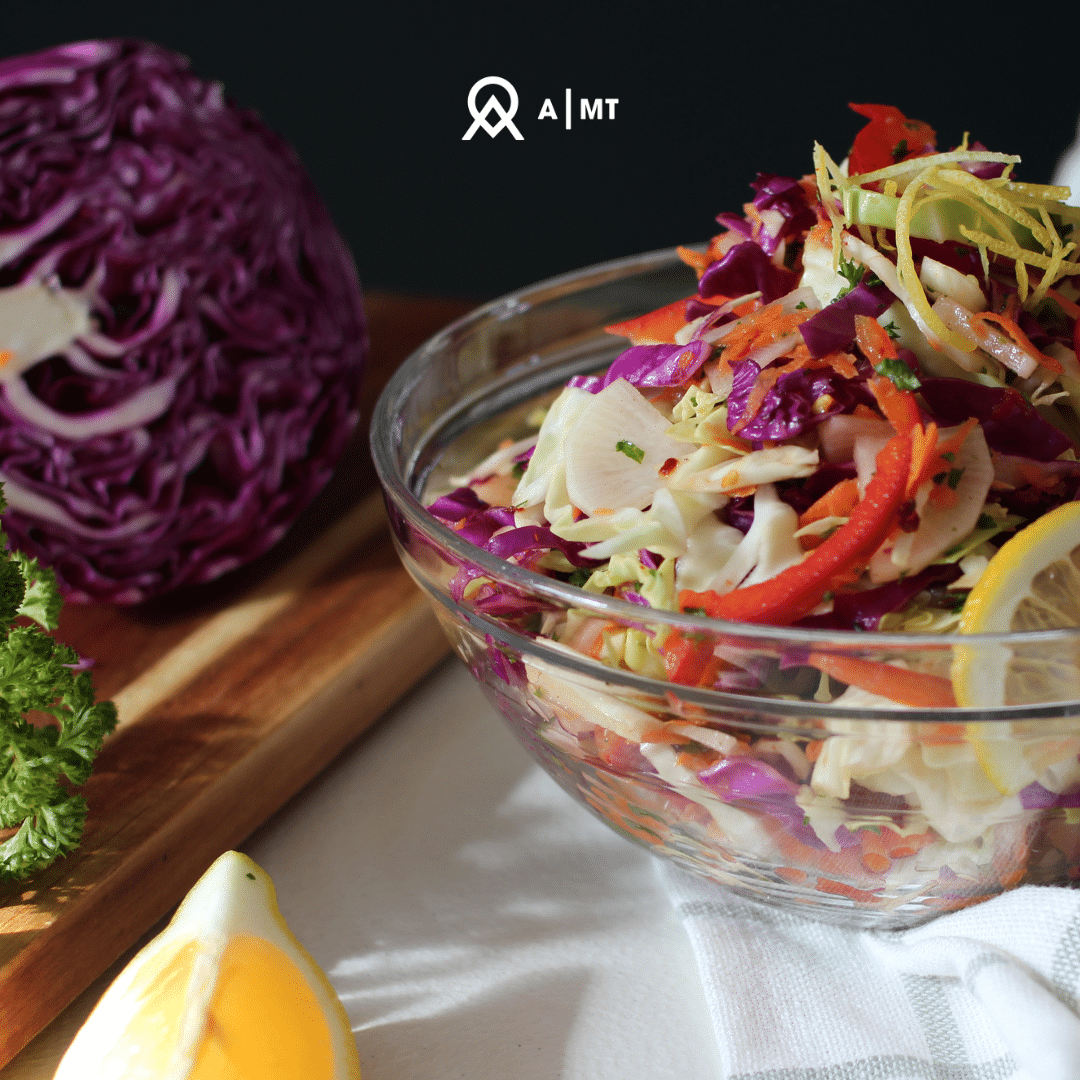 MT Plate | Lemony Cabbage Carrot Slaw